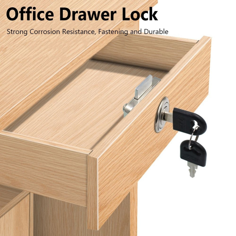 Home Office Desk With Drawers - Hırsızlığa Karşı Çinko Alaşımlı Çekmece Kilidi