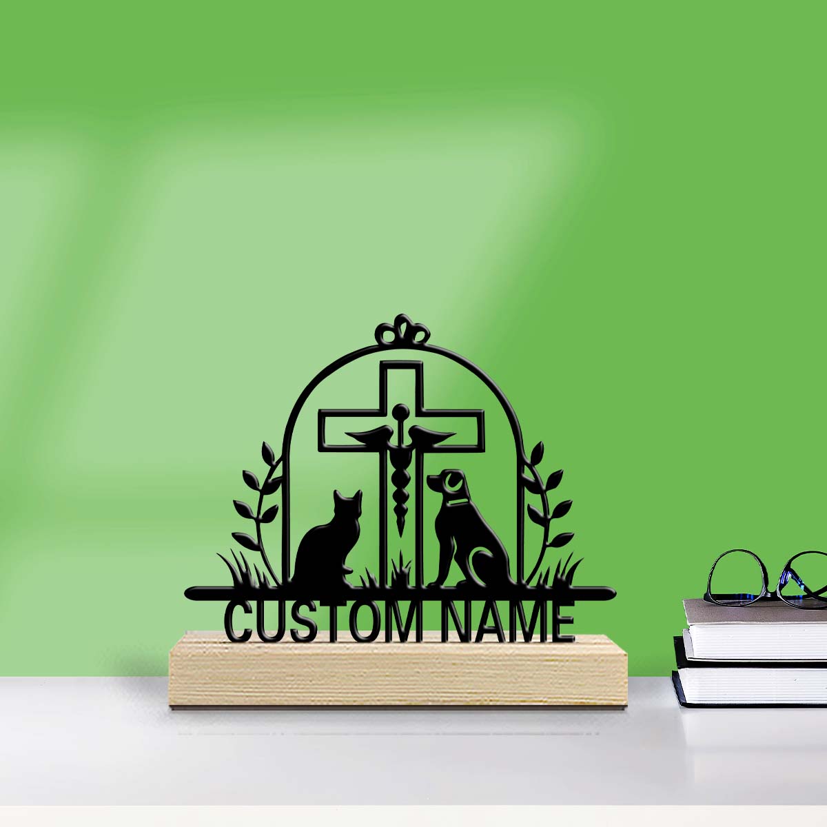 Home Office Equipment - 1 adet Özelleştirilebilir Ferforje Masaüstü Dekorasyonu,