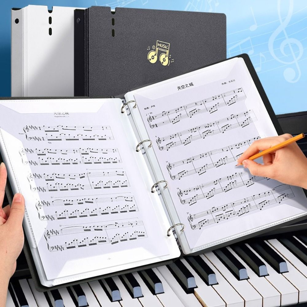 Document Scanner Portable - Yaratıcı Plastik Müzik Notası Klasörü A4