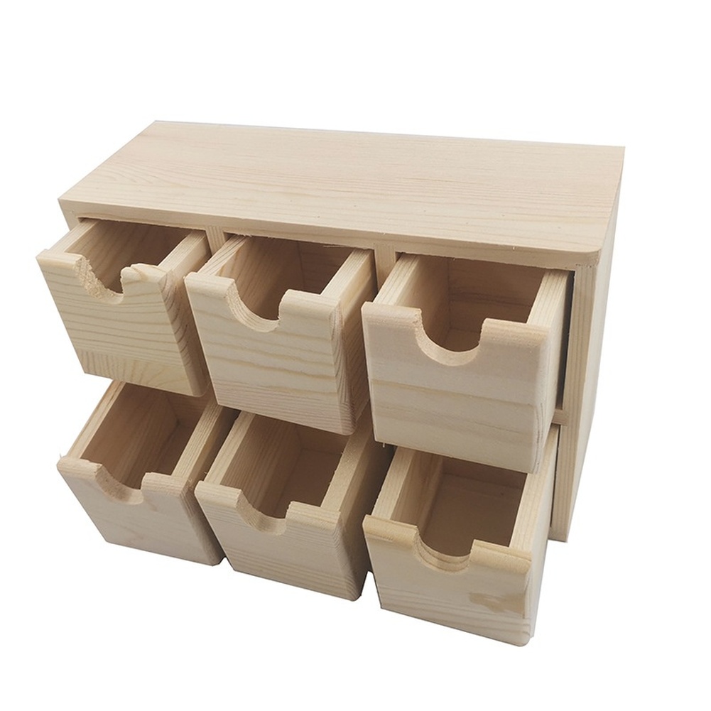 Home Office Desk With Drawers - Altı Çekmeceli ve Sürgülü Kapaklı Ahşap