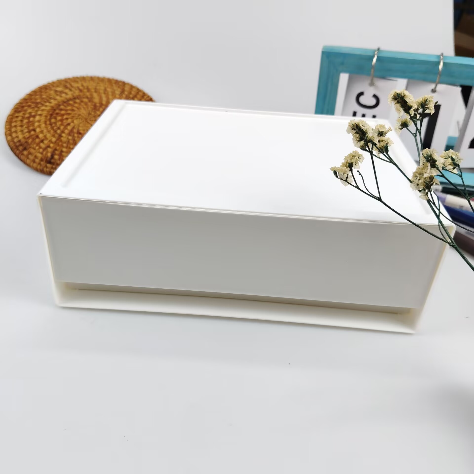 Home Office Desk With Drawers - Masaüstü Saklama Kutusu, Çekmece, Kozmetik Rafı,