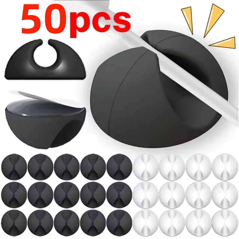 5/50 adet kablo klipsi sarıcı  - Home Office Organization incelemesi ve fiyatı