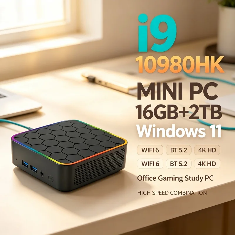 Güçlü Mini PC Intel I9‑10980HK - Home Office Windows 11 incelemesi ve fiyatı